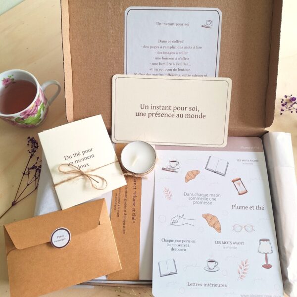 Coffret Plume et Thé écriture guidée
